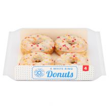 The Daily Bakery White Ring Donuts 4 x 52g (208g)