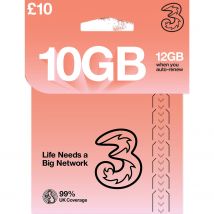 Three £10 10GB Sim Card