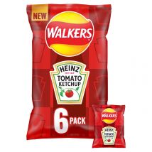 Walkers Heinz Tomato Ketchup Multipack Crisps 6x25g