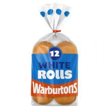 Warburtons 12 Soft & Sliced White Rolls
