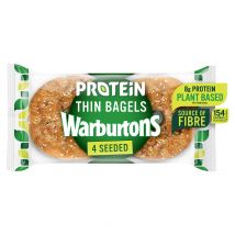 Warburtons 4 Seeded Protein Thin Bagels