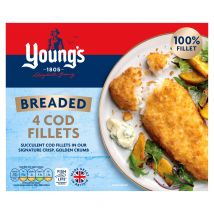 Young's Breaded 4 Cod Fillets 400g