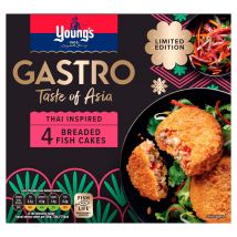 Young's Gastro Taste of Asia Thai Inspired 4 Breaded Fish Cakes 400g