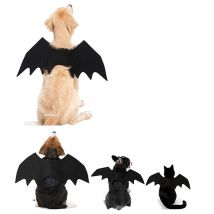 4 tailles Halloween chien chat Costumes ailes de chauve-souris Vampire noir déguisement vêtements pour animaux de compagnie Halloween Cosplay vêtements produits pour animaux de compagnie