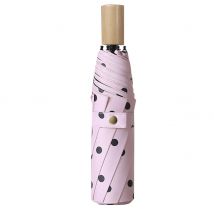 Parapluie imprimé à pois, pliable, résistant au vent, Protection solaire, Protection solaire