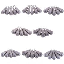 Accessoires en forme d'olive de plomb ouvert en métal de 5 pcs/lot pour la pêche en mer de leurre