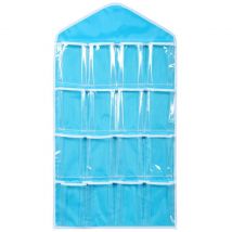 Sac de rangement pour chaussettes | Épais, multifonction sac suspendu de 16 grilles au-dessus de la porte organisateur de garde-robe, sac de rangement pour chaussettes, organisateur de sous-vêtements de soutien-gorge