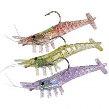 JYJ leurre 3 pièces 85mm 10G doux artificiel crevettes craws leurre silicone plomb poisson appât basse wobbler leurre avec crochets simples