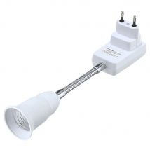 Support de prise E27 20-50cm AC 110-220V, support de prise e27, support de prise adaptateur de commutateur d'extension Flexible, prise EU/US