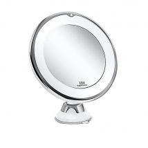 LED miroir de maquillage grossissant ventouse miroir de vanité pliant 10X miroir de maquillage grossissant 360 degrés miroir rotatif avec LED