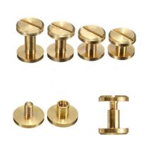 Laiton massif reliure Chicago vis clou Rivets pour Album Photo cuir artisanat goujons ceinture portefeuille attaches
