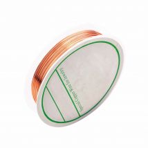 Fil métallique en cuivre, rouleau de 20m, 0.2mm, pour la fabrication de bijoux, de perles, de colliers, de bracelets, fournitures de couture