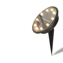Lumière au sol à énergie solaire imperméable à l'eau chemin de jardin allée route pont lumière 10LED lampe à gazon solaire lumière de disque solaire