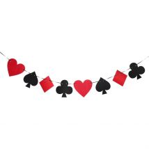 MagiDeal Casino cartes à jouer feutre bannière Poker salle de jeu pour la fête de nuit de mariage fête d'anniversaire fournitures accessoire décoratif