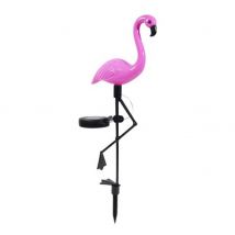 Lampe solaire pour pelouse flamand rose | Avec panneaux solaires, chemin de jardin, lumières de paysage, lampe nuit, décoration de jardin de maison étanche