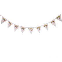 Drapeau licorne dessin animé pour enfants | pour fête à thème garçons joyeux anniversaire, fourniture pour fête de noël Festival
