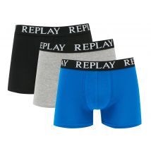 Replay - Boxer Basic Cuff Logo 3 Pack - Boxershorts Heren
