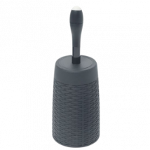 Addis Faux Rattan Toilet Brush - Grey