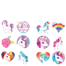 Henbrandt Fun Tattoos Unicorn Assorted â 6 Pcs