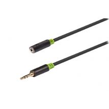 KÃ¶nig Stereo Audio Extension Cable Black - 0 5 Metres
