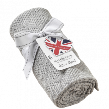 Silvercloud Lattice Knitted Shawl - 70x90 cm