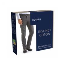 Sigvaris Instinct Coton Homme Chaussettes Classe 3 Normal Taille XL Noir - Pieds Fermés -