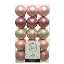Decoris Season Pink Christmas bauble set - 30 pcs