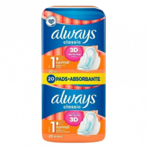Always Classic Normal Size 1 Sanitary Pads - 20 pcs