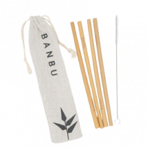 Banbu Bamboo straws - 4 pcs