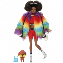 Barbie Extra #1 Rainbow Coat Doll