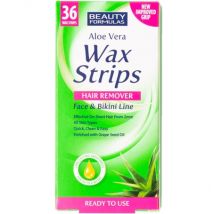 Beauty Formulas Aloe Vera Bikini Line Wax Strips - 36 pcs