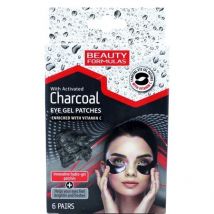Beauty Formulas Charcoal Gel Eye Mask - 6 pairs