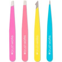Brushworks Complete Tweezers Set - 4 pcs