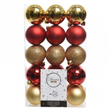 Decoris Shatterproof Christmas baubles - 30 pcs