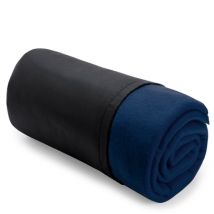 BasicPlus Fleece Blanket with Cover - Navy