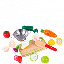 Janod Green Market Fruit & Vegetable Play Set - 12 pieces