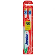 Jordan Total Clean Medium Toothbrushes - Assorted Colours
