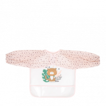 Kikka Boo Eva Long Sleeve Bib With Catcher - Savanna Pink - 3 pcs