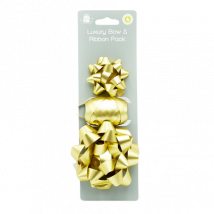 Giftmaker Luxury Gift Ribbon and Bow Gold