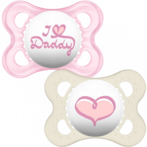 MAM Style Pacifier I Love Daddy Pink - 2 pcs