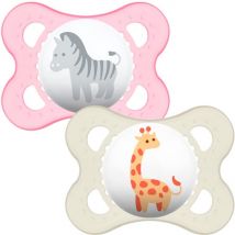MAM Nature 0+ month pacifier Pink - 2 pcs