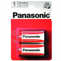 Panasonic Zinc Carbon C Batteries - 2 pcs
