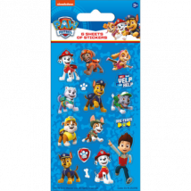 Paw Patrol Blue Party Stickers 6 Sheets