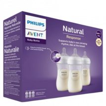 Philips Avent Natural Response 1+ Months Baby Feeding Bottle – 3 x 260 ml