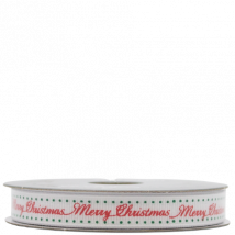 Premier Accents Merry Christmas Decorative Ribbon White - 2 7m