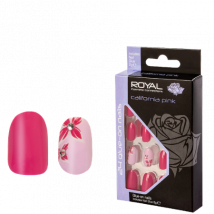 Royal Artificial Nails California Pink - 24 pcs