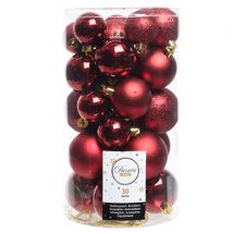 Decoris Season Christmas Red Christmas bauble set - 30 pcs
