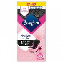 Bodyform Dailies Style Black Inlegkruisjes - 21 stuks