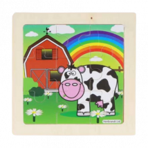 Fun Toys Farm Jigsaw Wooden Puzzle Assorted 11 cm â 1 Stuk