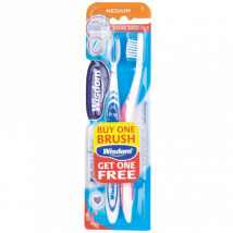 Wisdom Regular Plus Medium Tandenborstel - 2 stuks